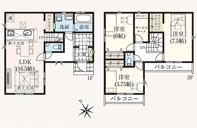 府中市分梅町3丁目新築h-48134間取り
