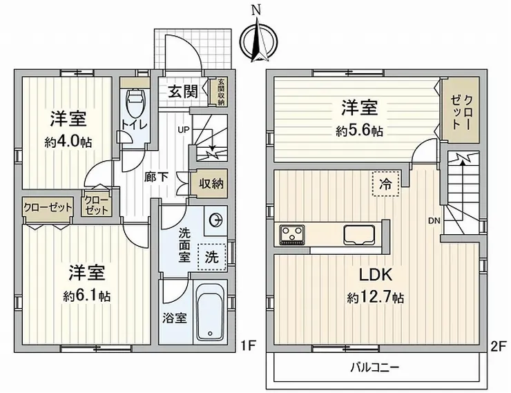 府中市本町3丁目の新築一戸建て（府中本町駅・H-48168）の間取り図