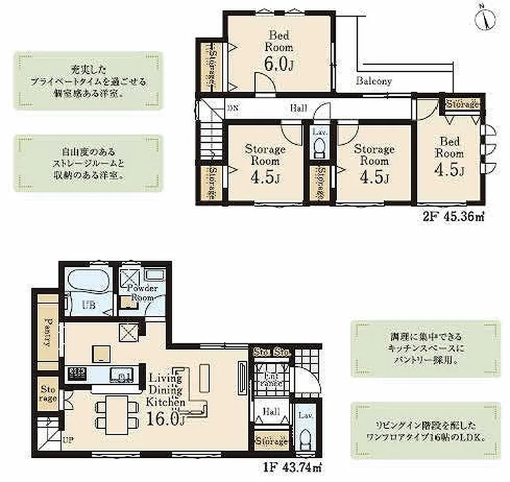 府中市天神町1丁目 新築一戸建て（府中駅・H-48172）の間取り図