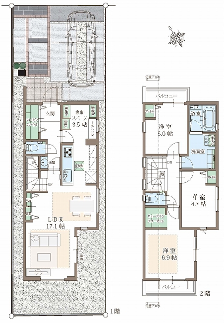 府中市分梅町3丁目新築h-48190間取り