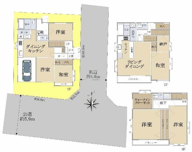 府中市片町1丁目 中古一戸建て（府中駅・H-48194）の間取り図