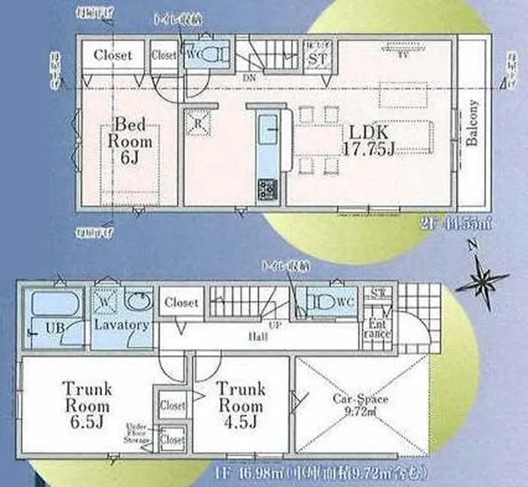 府中市小柳町5丁目 新築一戸建て（競艇場前駅・H-48196）の間取り図
