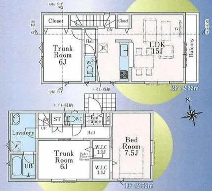 府中市小柳町5丁目 新築一戸建て（競艇場前駅・H-48198）の間取り図