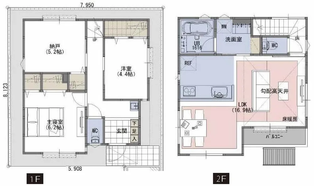 府中市本宿町2丁目 新築一戸建て（分倍河原駅・H-48224）の間取り図
