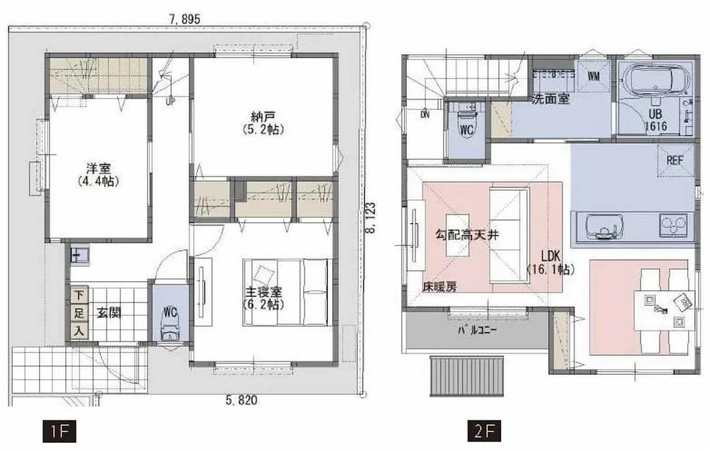 府中市本宿町2丁目 新築一戸建て（分倍河原駅・H-48225）の間取り図