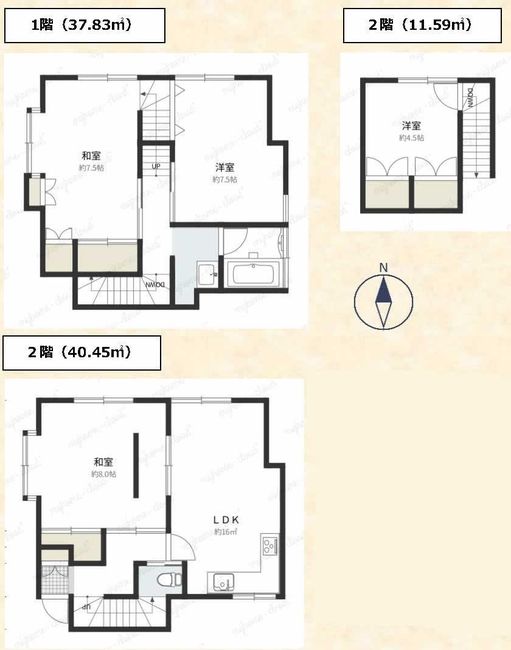 府中市多磨町2丁目 中古一戸建て（多磨駅・H-48231）の間取り図
