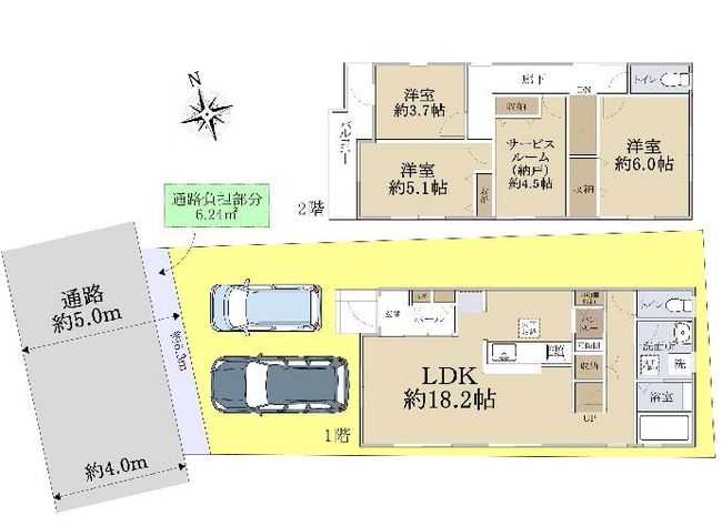府中市天神町3丁目 新築一戸建て（府中駅・H-48232）の間取り図
