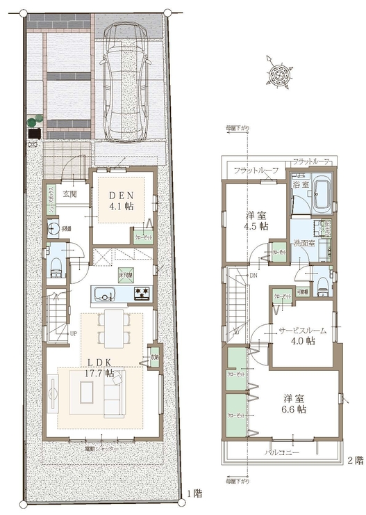 府中市分梅町3丁目の新築一戸建て（府中駅・H-48237）の間取り図