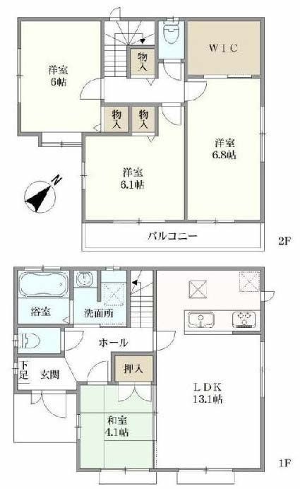 府中市南町2丁目 中古一戸建て（分倍河原駅・H-48257）の間取り図