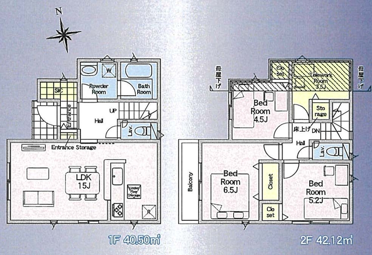 府中市若松町4丁目の新築一戸建て（多磨霊園駅・H-48264）の間取り図