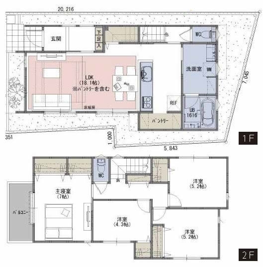 府中市西府町4丁目の新築一戸建て（谷保駅・H-48271）の間取り図