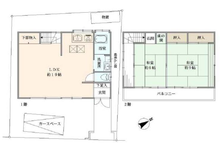 府中市四谷1丁目 中古一戸建て（中河原駅・H-48273）の間取り図