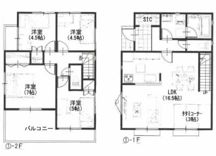 府中市新町2丁目 新築一戸建て（府中駅・H-48278）の間取り図