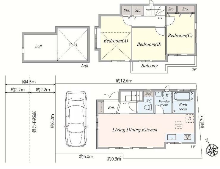 府中市白糸台6丁目の中古一戸建て（武蔵野台駅・H-48279）の間取り図