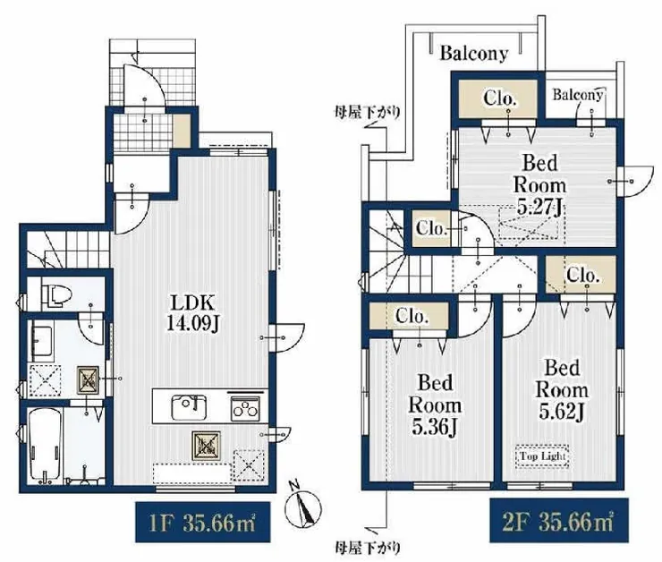 府中市西府町1丁目の新築一戸建て（西府駅・H-48285）の間取り図