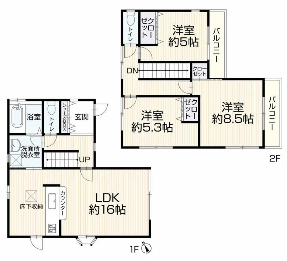 府中市多磨町2丁目の中古一戸建て（多磨駅・H-48352）の間取り図
