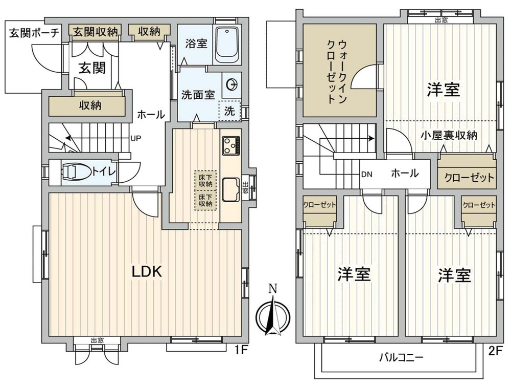 府中市小柳町5丁目 中古一戸建て（競艇場前駅・H-48361）の間取り図