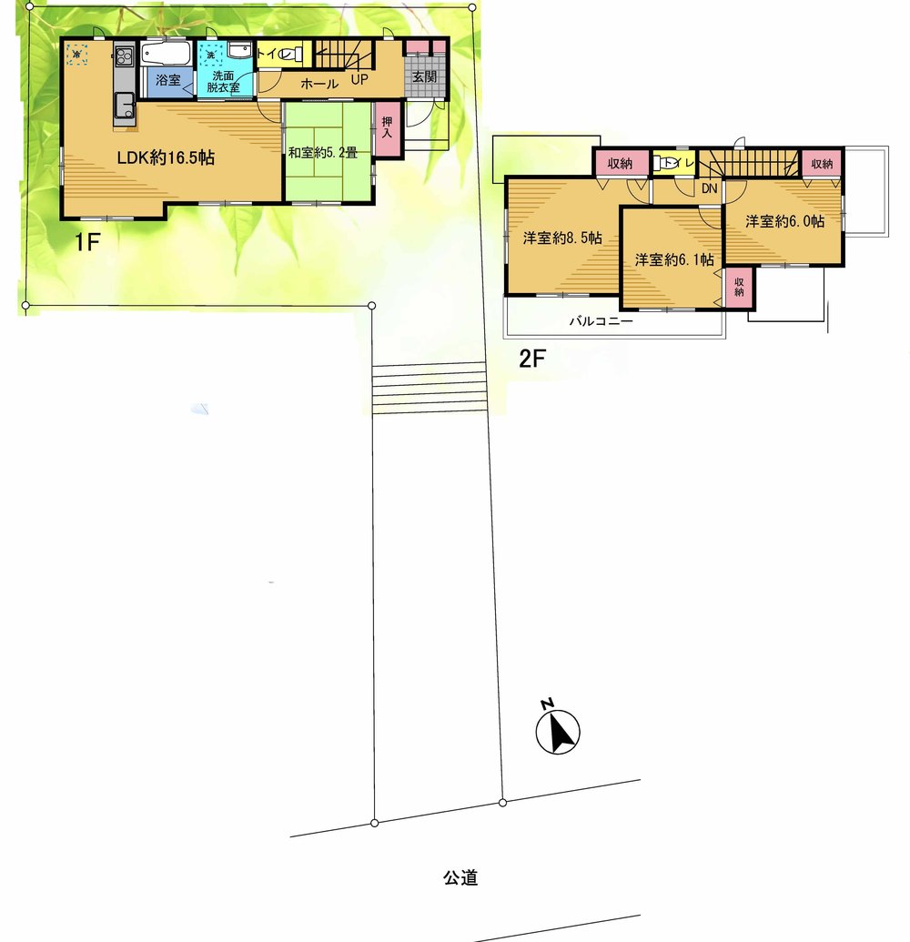 府中市美好町3丁目 中古一戸建て（分倍河原駅・H-48386）の間取り図