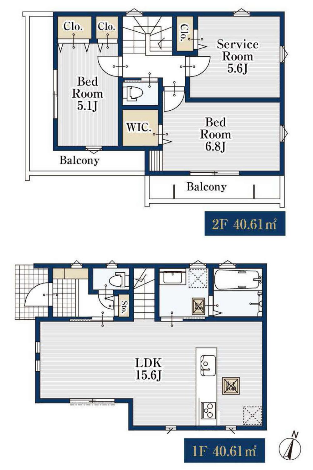 府中市是政3丁目 新築一戸建て（是政駅・H-48390）の間取り図