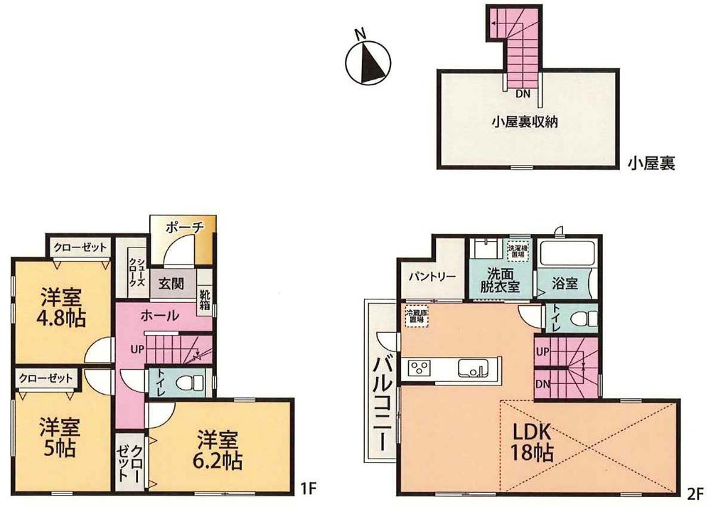 府中市浅間町3丁目 新築一戸建て（東府中駅・H-48395）の間取り図