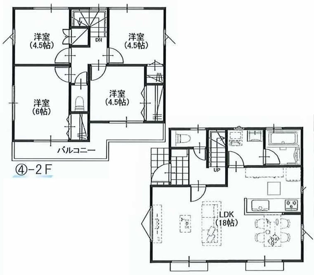 府中市栄町3丁目 新築一戸建て（北府中駅・H-48396）の間取り図