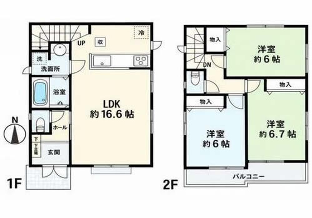 府中市美好町3丁目 中古一戸建て（分倍河原駅・H-48424）の間取り図