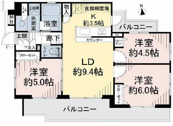 ウィルローズ府中宮西町間取り