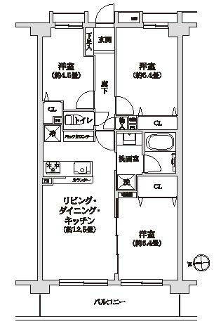 クリオ武蔵小金井南壱番館間取り