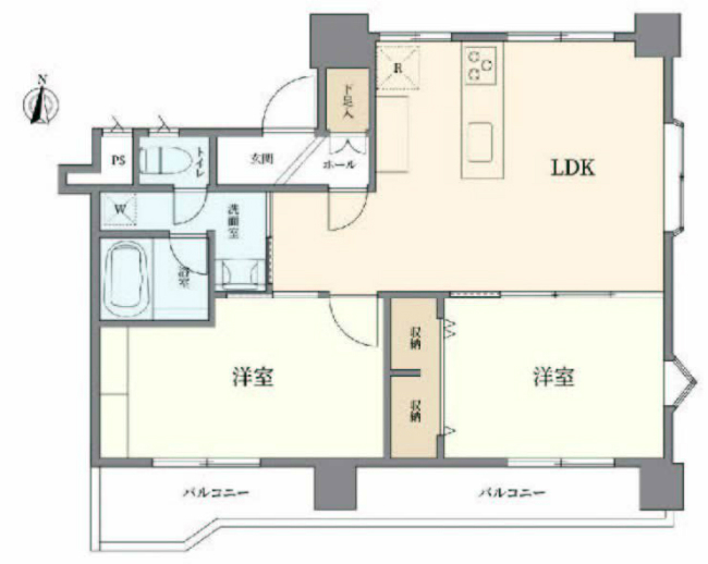 ロイヤルプラザ東府中間取り