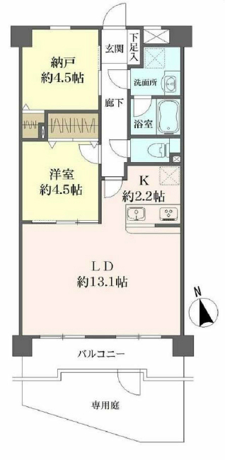 グランシャリオ府中第1間取り