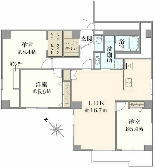 ライオンズマンション府中間取り