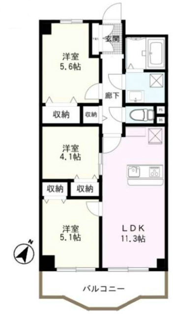 ヴェルドミール多摩川間取り