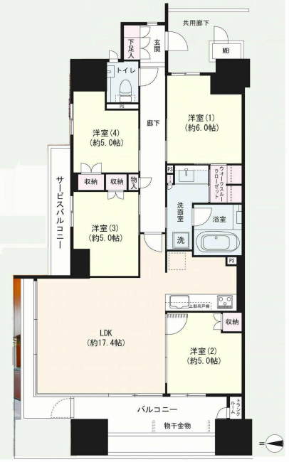 プレミスト府中間取り