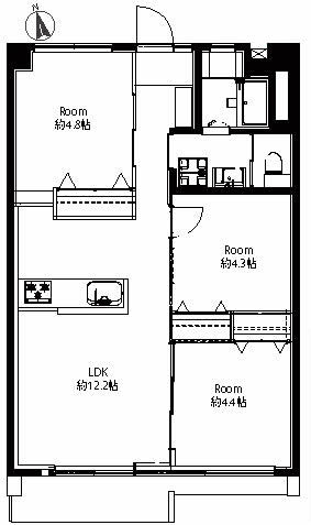 府中住吉町住宅3号棟間取り