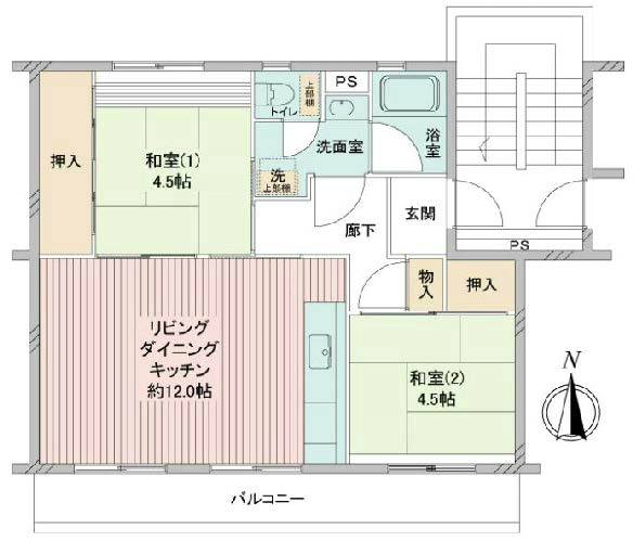 車返団地3街区(押立町1)間取り