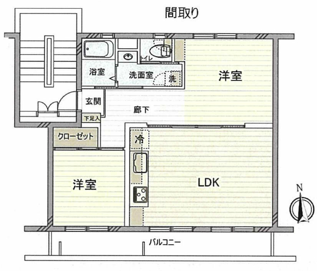 車返団地3街区(押立町1)間取り