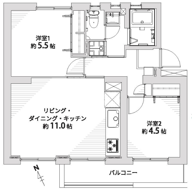 車返団地1街区(押立町2)間取り
