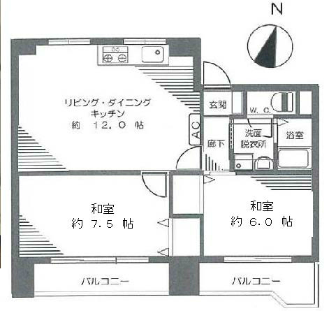 ロイヤルプラザ東府中間取り