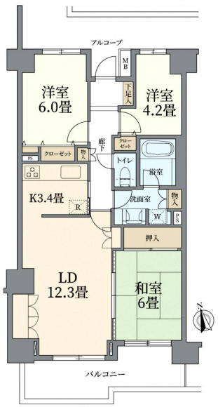 ダイヤモンドスクエア東府中間取り