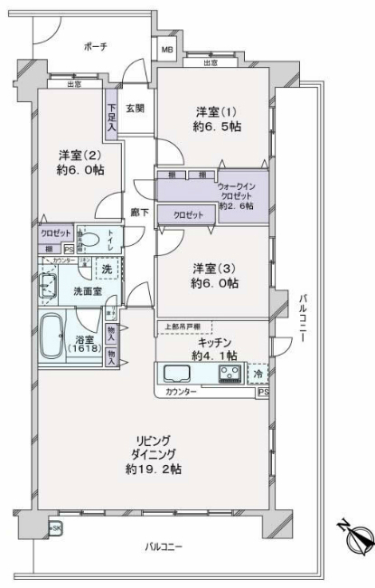 カレン多摩川間取り
