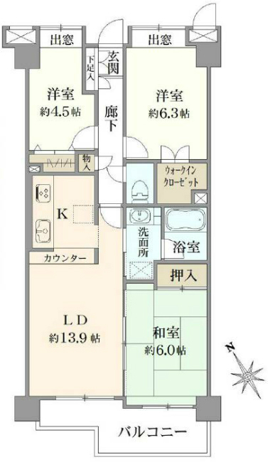 府中美好町デュープレックス間取り