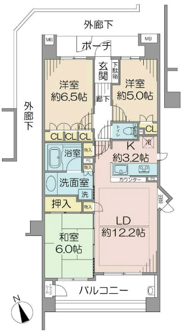 オーベル府中武蔵野台間取り