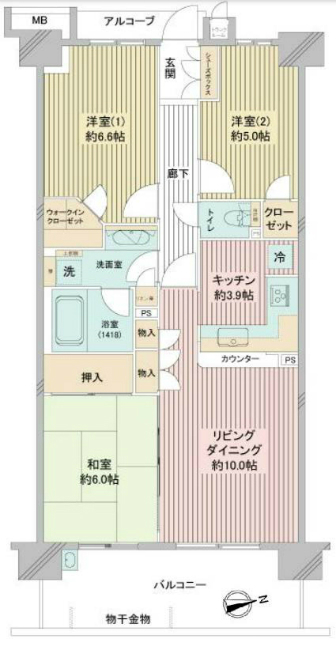 ラヴィラ府中多摩川間取り