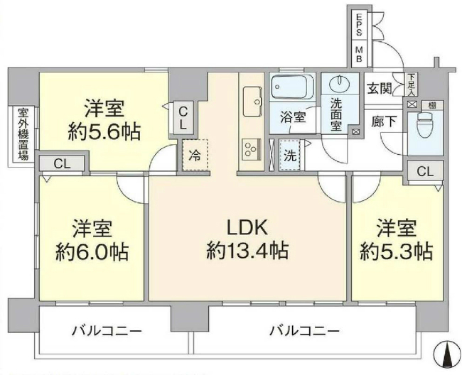 ハイシティ東府中間取り