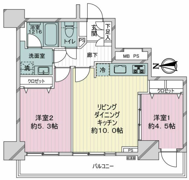 ライオンズタワー府中間取り