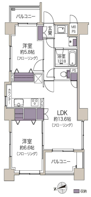 サンヴェール府中間取り