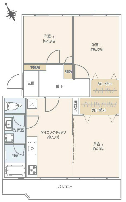 車返団地1街区(押立町2)間取り