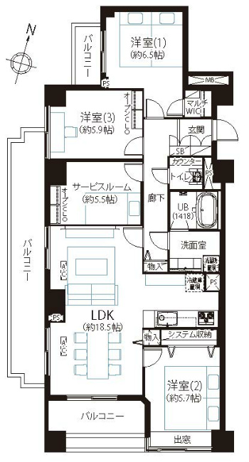 ステーザ府中中河原間取り