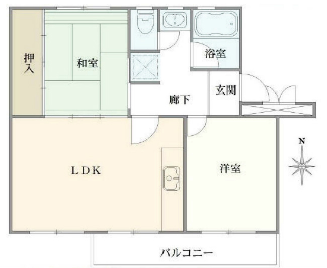 車返団地1街区(押立町2)間取り