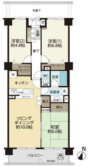 ジュエリーコート府中間取り